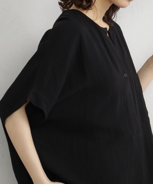 FOUND GOOD(ファウンドグッド)の「レーヨンナイロンスキッパーシャツ(シャツ/ブラウス・レディース・グリーン系5/ホワイト系5/ブラウン系5/ブラック/アイボリー・S/M/L)」の11枚目の写真