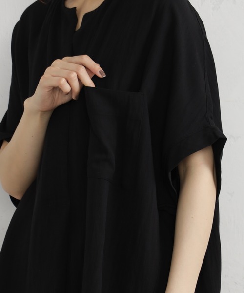 FOUND GOOD(ファウンドグッド)の「レーヨンナイロンスキッパーシャツ(シャツ/ブラウス・レディース・グリーン系5/ホワイト系5/ブラウン系5/ブラック/アイボリー・S/M/L)」の13枚目の写真