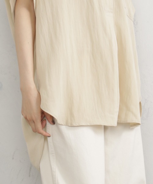 FOUND GOOD(ファウンドグッド)の「レーヨンナイロンスキッパーシャツ(シャツ/ブラウス・レディース・グリーン系5/ホワイト系5/ブラウン系5/ブラック/アイボリー・S/M/L)」の20枚目の写真