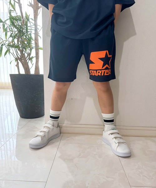 STARTER（スターター）の「STARTER スターター ドライメッシュハーフパンツ（その他パンツ・キッズ・ブラック/ブラック系その他/オフホワイト/イエロー/ネイビー/パープル/チャコール/ホワイト系その他・110cm/120cm/130cm/140cm/150cm/160cm）」の7枚目の写真