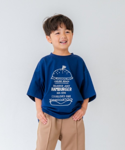 and D. petit main（アンドディープティマイン）の「アソートフードプリントTシャツ（Tシャツ/カットソー・キッズ・ピンク/ホワイト/イエロー/ネイビー・120cm/100cm/110cm/150cm/140cm/130cm）」の2枚目の写真