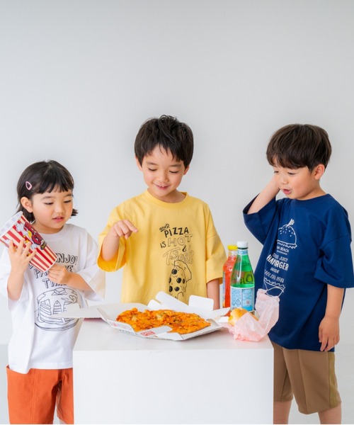 and D. petit main（アンドディープティマイン）の「アソートフードプリントTシャツ（Tシャツ/カットソー・キッズ・ピンク/ホワイト/イエロー/ネイビー・120cm/100cm/110cm/150cm/140cm/130cm）」の6枚目の写真