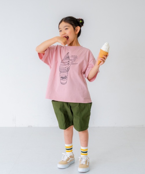 and D. petit main（アンドディープティマイン）の「アソートフードプリントTシャツ（Tシャツ/カットソー・キッズ・ピンク/ホワイト/イエロー/ネイビー・120cm/100cm/110cm/150cm/140cm/130cm）」の22枚目の写真