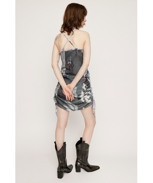 フォトプリントフォト プリント スケーターワンピース SLY（スライ）の「PHOTO PRINT SHIRRING OP フォト プリント