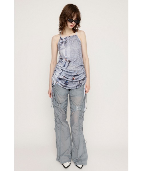 SLY（スライ）の「PHOTO PRINT SHIRRING OP フォト プリント シャーリング ワンピース（ワンピース・レディース・ピンク系その他/グレー系その他2・FREE）」の6枚目の写真