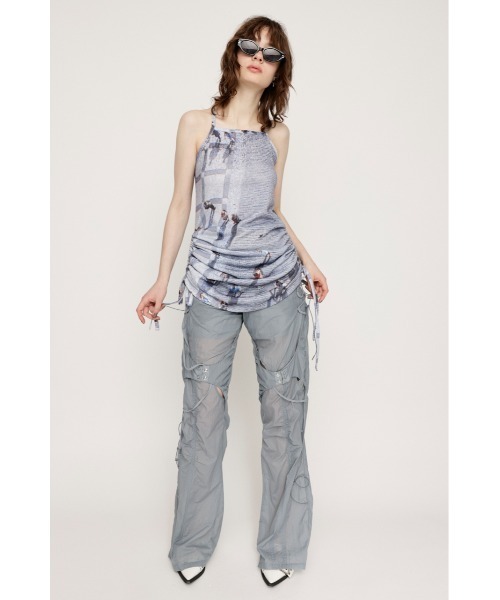 【uni】SLY PHOTO PRINT SHIRRING ワンピース SLY（スライ）の「PHOTO PRINT SHIRRING OP フォト プリント