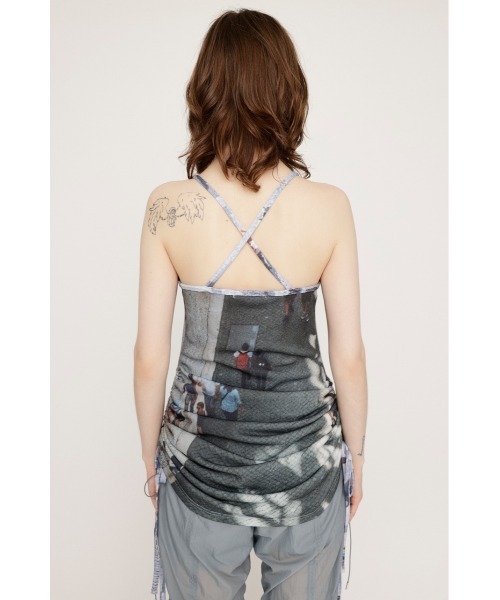 SLY（スライ）の「PHOTO PRINT SHIRRING OP フォト プリント シャーリング ワンピース（ワンピース・レディース・ピンク系その他/グレー系その他2・FREE）」の14枚目の写真