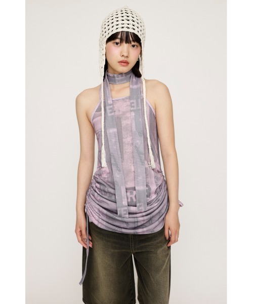 SLY（スライ）の「PHOTO PRINT SHIRRING OP フォト プリント シャーリング ワンピース（ワンピース・レディース・ピンク系その他/グレー系その他2・FREE）」の20枚目の写真