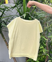 MICHEL KLEIN（ミッシェル・クラン）の「[夏の1枚着におすすめ]フレンチスリーブシアーカットソー（Tシャツ/カットソー）」