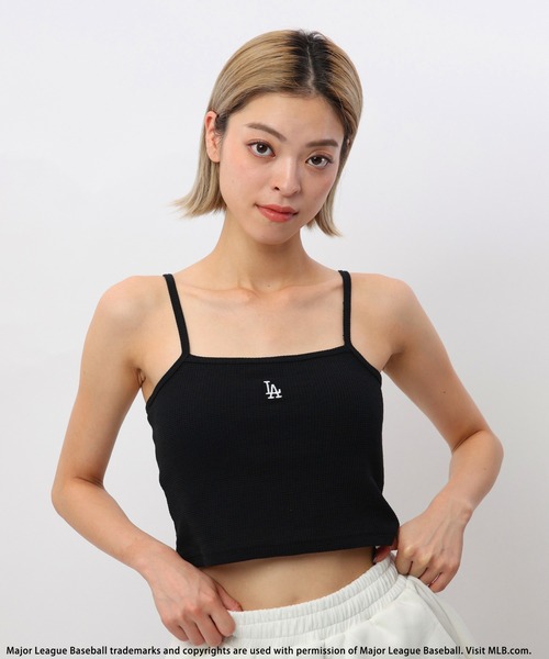 BACK TO THE FIELD（バック トゥー ザ フィールド）の「【MLB】カップ付きワンポイントロゴサーマルキャミソール（キャミソール・レディース・ホワイト/ブラック/ピンク/ブルー/グレー/カーキ/ネイビー/ブラック系/ブラック系1/ホワイト系/ホワイト系1・FREE）」の6枚目の写真