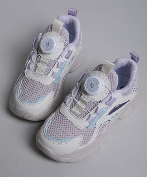 shoes365(シューズスリーシックスファイヴ)の「【shoes365】子供用ノーレースイージーウェアスニーカー(スニーカー・キッズ・ブラック/パープル・16.5cm/17.5cm/18.0cm/18.5cm/19.0cm/20.0cm)」の2枚目の写真