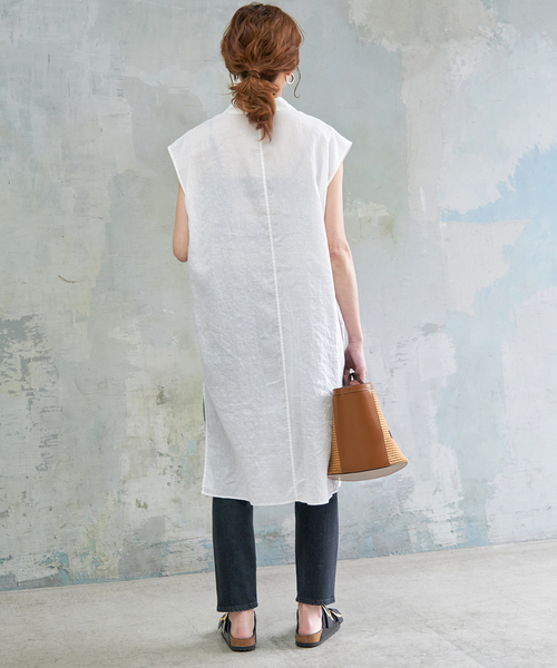 Spick & Span(スピックアンドスパン)の「ビスチェコンビチュニックシャツ(シャツ/ブラウス・レディース・ホワイト/ベージュ・FREE)」の12枚目の写真