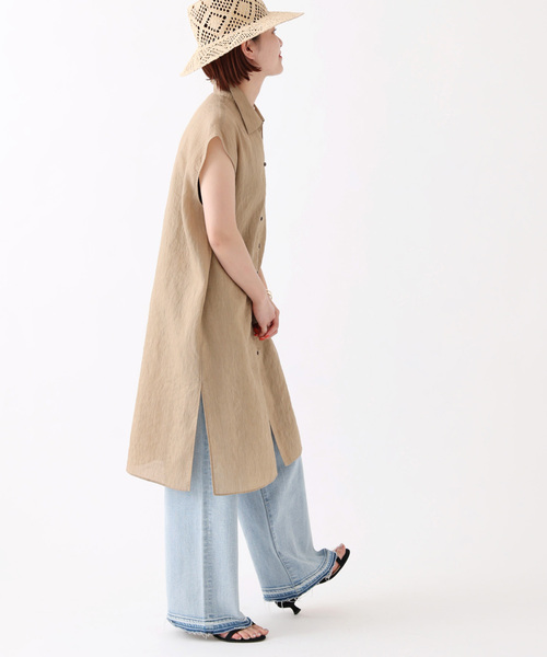 Spick & Span(スピックアンドスパン)の「ビスチェコンビチュニックシャツ(シャツ/ブラウス・レディース・ホワイト/ベージュ・FREE)」の18枚目の写真