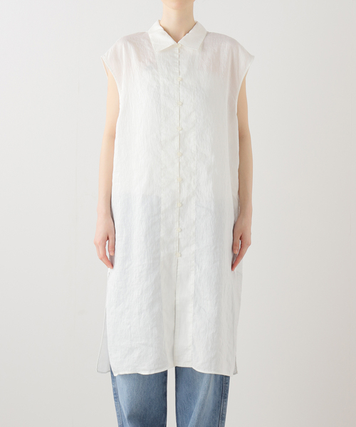 Spick & Span(スピックアンドスパン)の「ビスチェコンビチュニックシャツ(シャツ/ブラウス・レディース・ホワイト/ベージュ・FREE)」の6枚目の写真