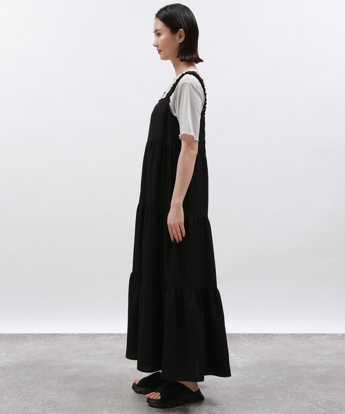 LAKOLE(ラコレ)の「肩フリルドビーワンピース / 126889(ワンピース・レディース・アイボリー/ブラック/ベージュ・MEDIUM/SMALL)」の6枚目の写真