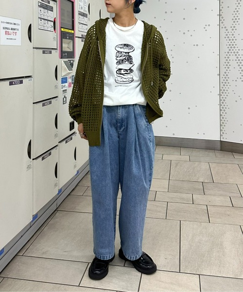 CIAOPANIC TYPY(チャオパニックティピー)の「【UNISEX】メッシュパーカー(パーカー・メンズ・アイボリー/モスグリーン/ネイビー/オレンジ・MEDIUM/LARGE)」の20枚目の写真