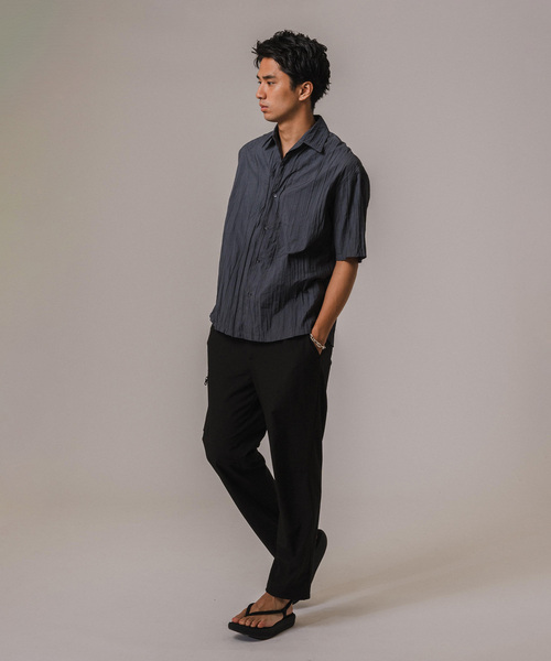 EDIFICE（エディフィス）の「クリンクル ローン オープンカラー半袖シャツ（シャツ/ブラウス・メンズ・サックスブルー/ネイビー/チャコールグレー/オレンジ系その他・SMALL/MEDIUM/LARGE）」の17枚目の写真