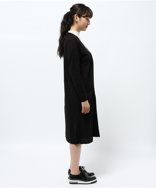 PUNYUS（プニュズ）の「ロングカーディガン（カーディガン/ボレロ・レディース・ダークグレー/ワイン/ブラック/カーキ・3/2/4/1）」の9枚目の写真