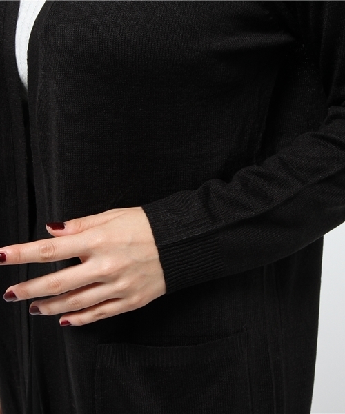 PUNYUS（プニュズ）の「ロングカーディガン（カーディガン/ボレロ・レディース・ダークグレー/ワイン/ブラック/カーキ・3/2/4/1）」の12枚目の写真