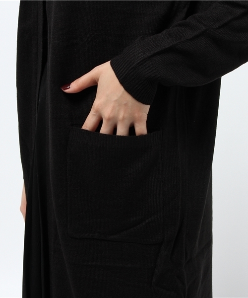 PUNYUS（プニュズ）の「ロングカーディガン（カーディガン/ボレロ・レディース・ダークグレー/ワイン/ブラック/カーキ・3/2/4/1）」の13枚目の写真