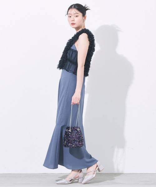 Cupid Heart(キューピッドハート)の「【Cupid Heart】結婚式用!巾着風スパンコールパーティーバッグ(ショルダーバッグ・レディース・グレー系その他/マルチ/シルバー/ブラック・MEDIUM)」の16枚目の写真