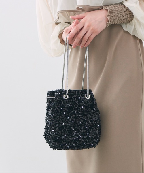 Cupid Heart(キューピッドハート)の「【Cupid Heart】結婚式用!巾着風スパンコールパーティーバッグ(ショルダーバッグ・レディース・グレー系その他/マルチ/シルバー/ブラック・MEDIUM)」の19枚目の写真