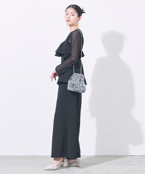 Cupid Heart(キューピッドハート)の「【Cupid Heart】結婚式用!巾着風スパンコールパーティーバッグ(ショルダーバッグ・レディース・グレー系その他/マルチ/シルバー/ブラック・MEDIUM)」の12枚目の写真