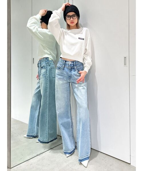 GYDA(ジェイダ)の「DRINK BOXロゴショートスウェットトップス(スウェット・レディース・ブラック/ベージュ/オフホワイト・FREE)」の7枚目の写真