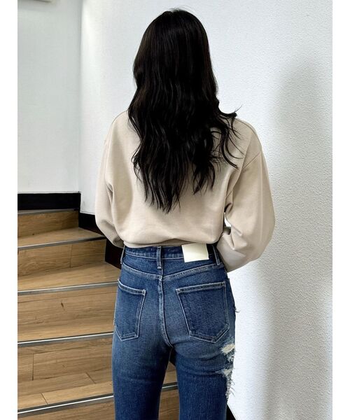 GYDA(ジェイダ)の「DRINK BOXロゴショートスウェットトップス(スウェット・レディース・ブラック/ベージュ/オフホワイト・FREE)」の17枚目の写真