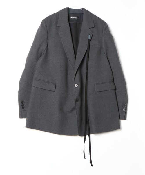 Ann DEMEULEMEESTER(アンドゥムルメステール)の「ANN DEMEULEMEESTER AGNES SLOUCHY JACKET(テーラードジャケット・レディース・ダークグレー・38/40)」の8枚目の写真