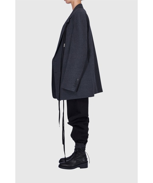 Ann DEMEULEMEESTER(アンドゥムルメステール)の「ANN DEMEULEMEESTER AGNES SLOUCHY JACKET(テーラードジャケット・レディース・ダークグレー・38/40)」の4枚目の写真