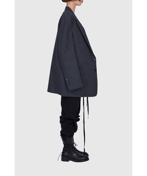 Ann DEMEULEMEESTER(アンドゥムルメステール)の「ANN DEMEULEMEESTER AGNES SLOUCHY JACKET(テーラードジャケット・レディース・ダークグレー・38/40)」の6枚目の写真