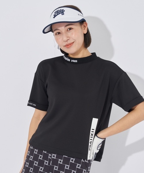 FILA GOLF(フィラゴルフ )の「【FILA GOLF/フィラゴルフ】レディース半袖モックネックシャツ ゴルフ(Tシャツ/カットソー・レディース・ホワイト/ブラック/グリーン/ベージュ・X-LARGE/LARGE/MEDIUM)」の17枚目の写真