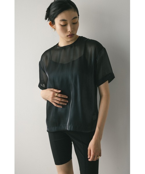 セール】メタリックシアートップ（Tシャツ/カットソー