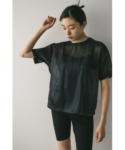 セール】メタリックシアートップ（Tシャツ/カットソー