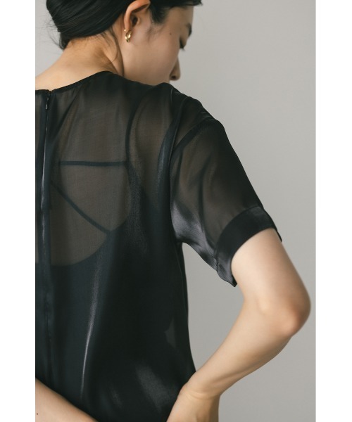 セール】メタリックシアートップ（Tシャツ/カットソー