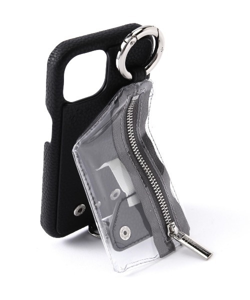  FLASH ajewエジューひも付き iPhone15 BLACK cadenas zipphone case | iPhone15Pro / black - ajew（エジュー）公式