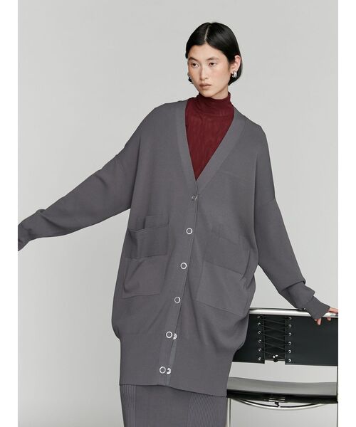 UN3D.（アンスリード）の「OVER CD / オーバーカーデ（カーディガン/ボレロ・レディース・グレー/ブラック/グリーン/ブラウン・FREE）」の8枚目の写真