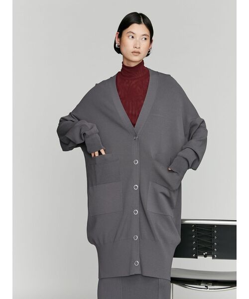 UN3D.（アンスリード）の「OVER CD / オーバーカーデ（カーディガン/ボレロ・レディース・グレー/ブラック/グリーン/ブラウン・FREE）」の9枚目の写真