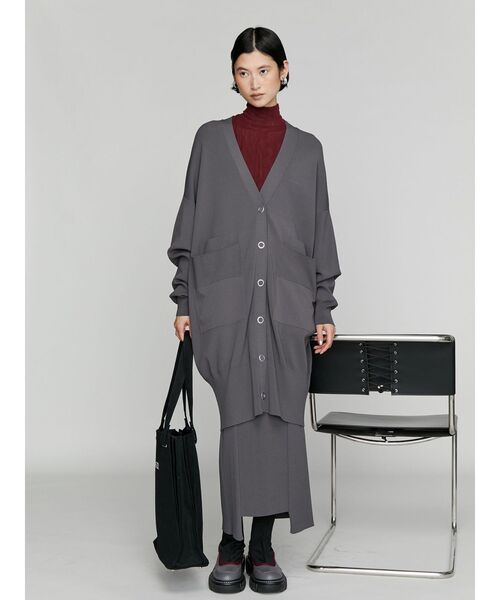 UN3D.（アンスリード）の「OVER CD / オーバーカーデ（カーディガン/ボレロ・レディース・グレー/ブラック/グリーン/ブラウン・FREE）」の13枚目の写真