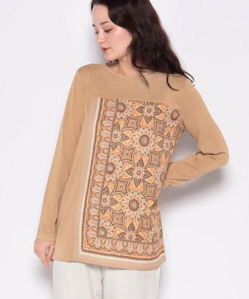 Leilian(レリアン)の「切替えハイゲージニットプルオーバー(ニット/セーター・レディース・ベージュ・13/9)」の6枚目の写真