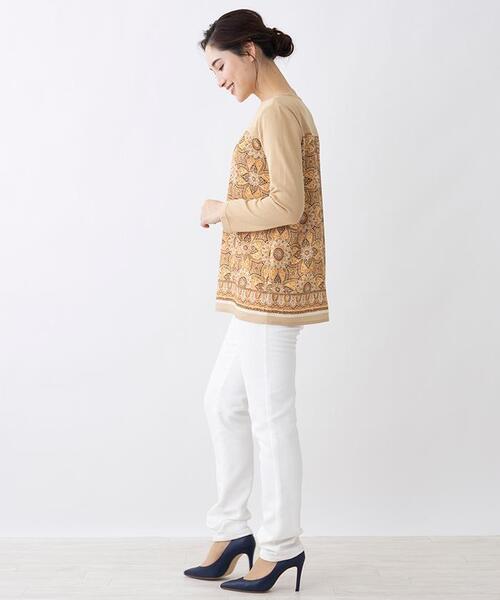 Leilian(レリアン)の「切替えハイゲージニットプルオーバー(ニット/セーター・レディース・ベージュ・13/9)」の7枚目の写真