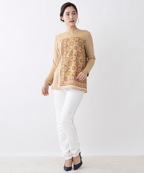 Leilian(レリアン)の「切替えハイゲージニットプルオーバー(ニット/セーター・レディース・ベージュ・13/9)」の8枚目の写真