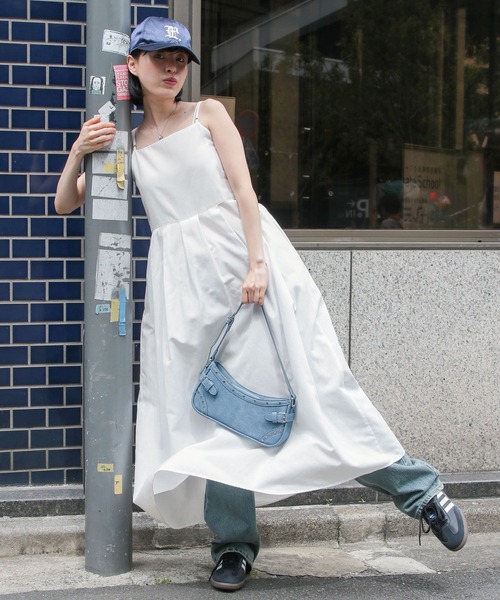 3.3 Field Trip （3.3フィールドトリップ）の「3.3 Field Trip／タックキャミロングワンピース（ワンピース・レディース・ホワイト/ブラック/ブルー・FREE）」の2枚目の写真