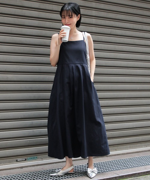 3.3 Field Trip （3.3フィールドトリップ）の「3.3 Field Trip／タックキャミロングワンピース（ワンピース・レディース・ホワイト/ブラック/ブルー・FREE）」の3枚目の写真