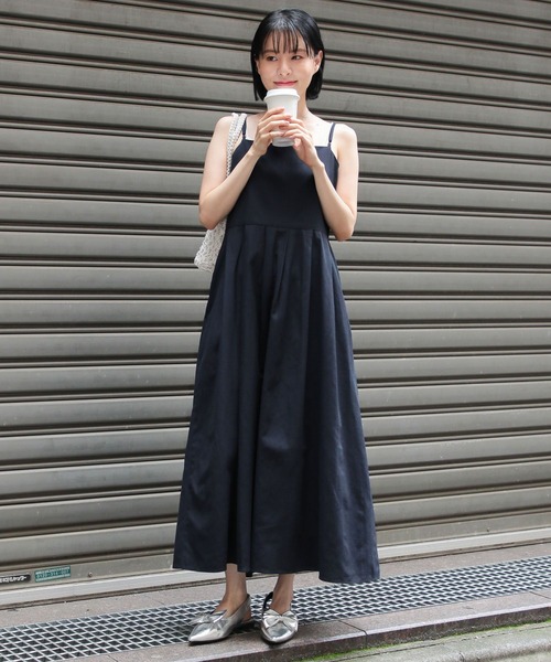 3.3 Field Trip （3.3フィールドトリップ）の「3.3 Field Trip／タックキャミロングワンピース（ワンピース・レディース・ホワイト/ブラック/ブルー・FREE）」の22枚目の写真