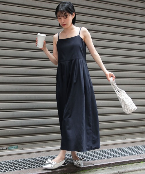 3.3 Field Trip （3.3フィールドトリップ）の「3.3 Field Trip／タックキャミロングワンピース（ワンピース・レディース・ホワイト/ブラック/ブルー・FREE）」の20枚目の写真