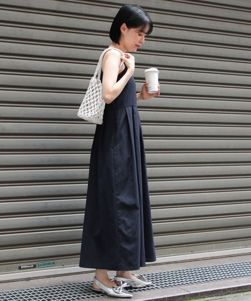 3.3 Field Trip （3.3フィールドトリップ）の「3.3 Field Trip／タックキャミロングワンピース（ワンピース・レディース・ホワイト/ブラック/ブルー・FREE）」の18枚目の写真