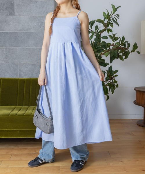 3.3 Field Trip （3.3フィールドトリップ）の「3.3 Field Trip／タックキャミロングワンピース（ワンピース・レディース・ホワイト/ブラック/ブルー・FREE）」の15枚目の写真