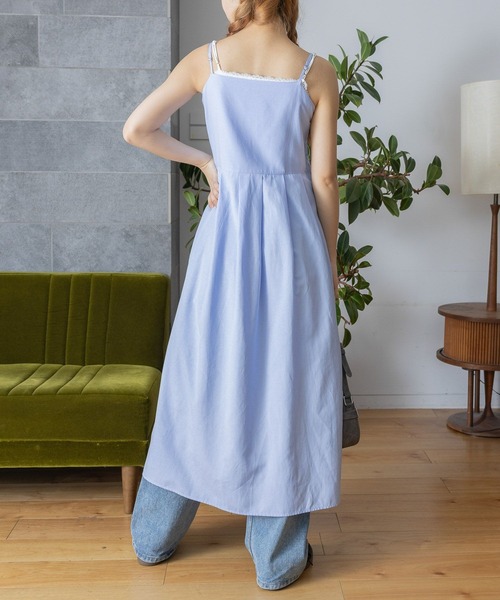 3.3 Field Trip （3.3フィールドトリップ）の「3.3 Field Trip／タックキャミロングワンピース（ワンピース・レディース・ホワイト/ブラック/ブルー・FREE）」の14枚目の写真